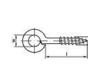 TOOLCRAFT ringbolt type 1 16 x 40 mm galvanisert stål, 100 stk