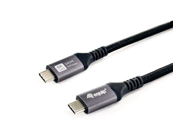 Equip 128380, 0,5 m, USB C, USB C, USB4 Gen 3x2, 40 Gbit/sek, Sort