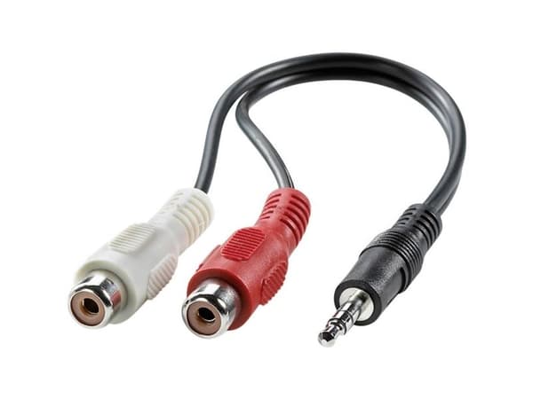 VALUE-kaapeli 3,5 mm/RCA, 0,2 m, 3,5 mm, RCA, 0,2 m, valikoima