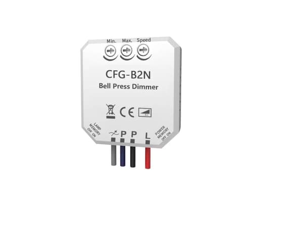 Light Solutions Inline LED innfelt LED-dimmer - Push-dimmer - minne