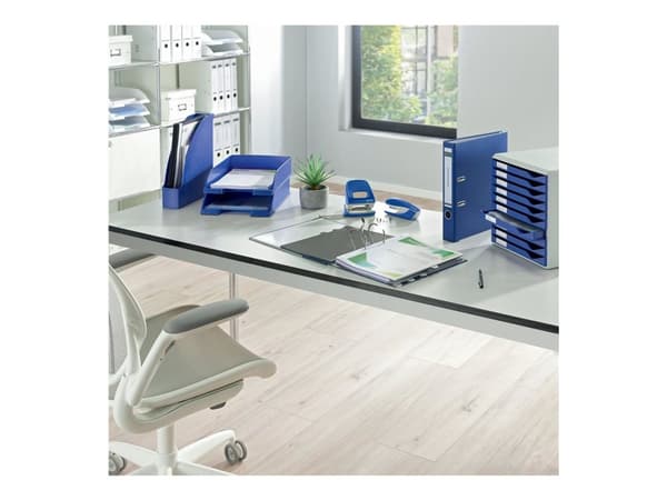 Brevordner Leitz 180° PP A4 80mm blå - (10 stk.)