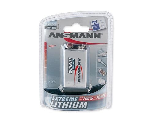 ANSMANN Extreme Lithium 9-V-Block - Batteri 9V - Li