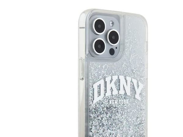DKNY Liquid Glitter Big Logo fodral för iPhone 15 Pro - vit