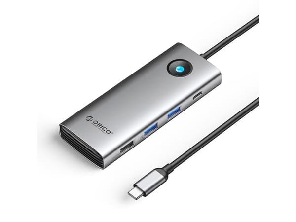 Orico USB-C-dockningsstation PW11 8-i-1 grå