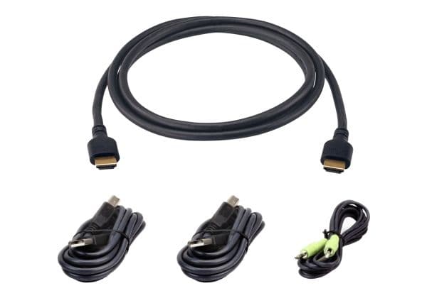 ATEN 2L-7D02UH21X4, 1,8 m, USB, USB, HDMI, Svart, CS1182DPH4, CS1182DPH4C, CS1184DPH4, CS1184DPH4C