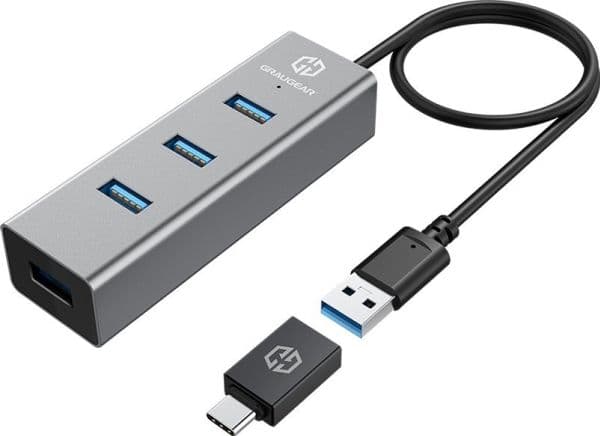 USB-hub Graugear GRAUGEAR USB-HUB 4x USB 3.0 Type-A (retail)
