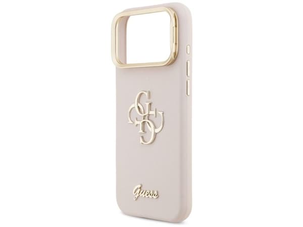 Guess Grained Big 4G &amp; Stand Camera Case for iPhone 17 Pro Max - Pink