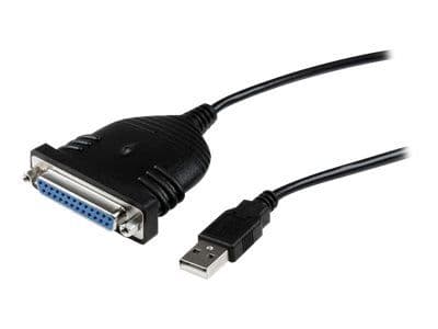 StarTech.com 6 ft / 2m USB to DB25 Parallel Printer Adapter Cable - 2 Meter USB to IEEE-1284 Printer Cable - USB A to DB25 M/F (ICUSB1284D25) - Par...