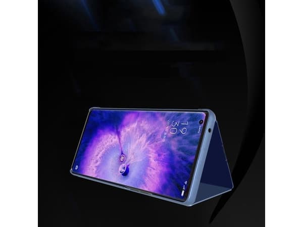 Hurtel Clear View-deksel til Oppo Find X5 Pro med klaff - sort