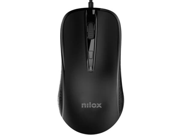 Nilox MOUSB1014, Optinen, USB A-tyyppi, 2400 DPI, musta