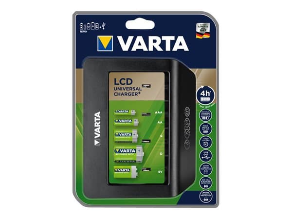 Varta Universal Charger+, 9V, AA, AAA, C, D