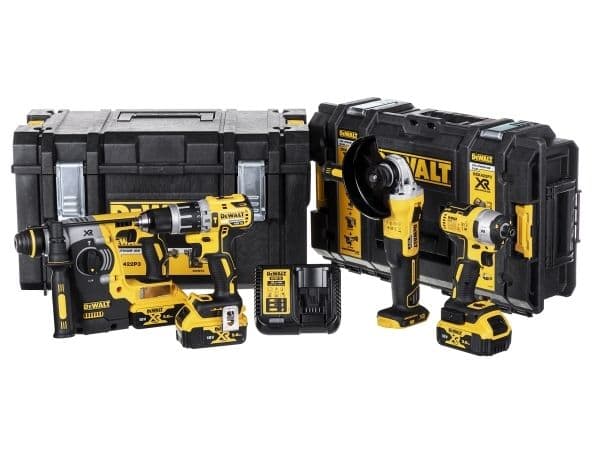 DEWALT. COMBO 18V (DCG405+DCH273+DCD796+DCF887) 3x5.0Ah 2xTSTAK DCK422P3