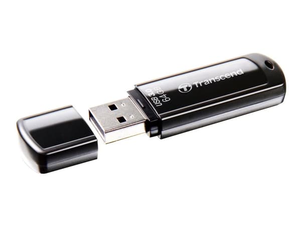 Transcend JetFlash 700 - USB-flashstasjon - 64 GB - USB 3.0 - svart