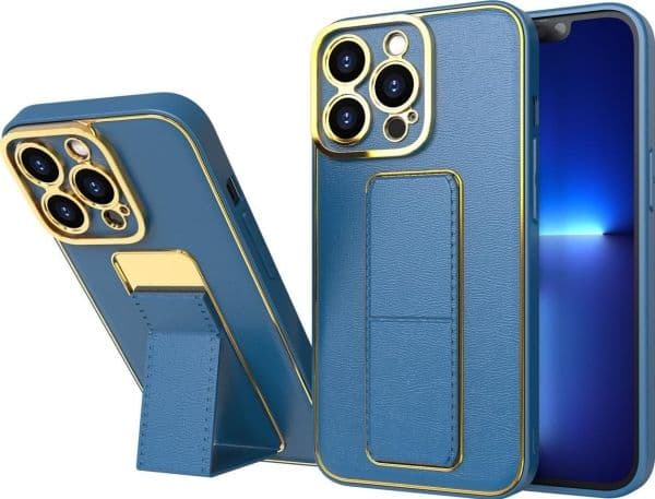 Nytt kickstand-etuiet til iPhone 12 med stativ - blå