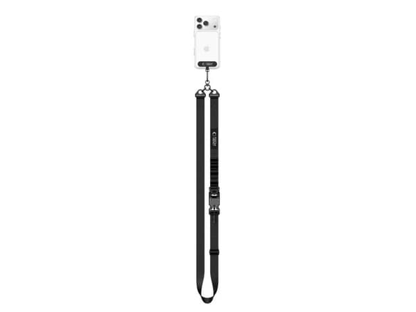 Tech-Protect C9S snöre crossbody-telefonrem - Svart