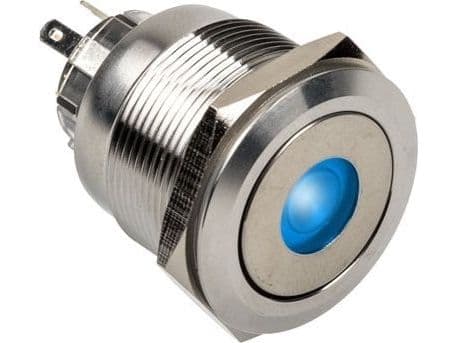 DimasTech väggknapp/strömbrytare vandalresistent 25 mm Silverline Dot RGB
