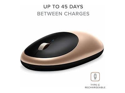 Satechi M1, Molempikätinen, Optinen, Bluetooth, Kulta