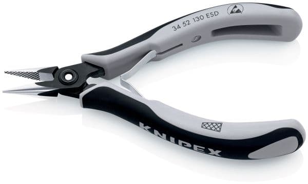 Knipex 34 52 130 ESD, Kromvanadiumstål, Sort, Grå, 130 mm, 61 g