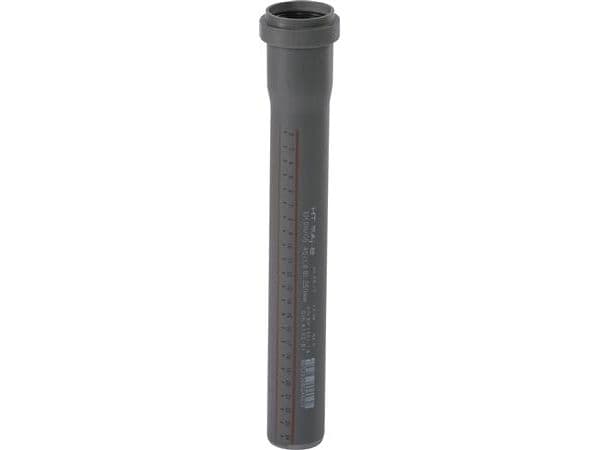 40 x 1500 mm Afløbsrør PP grå