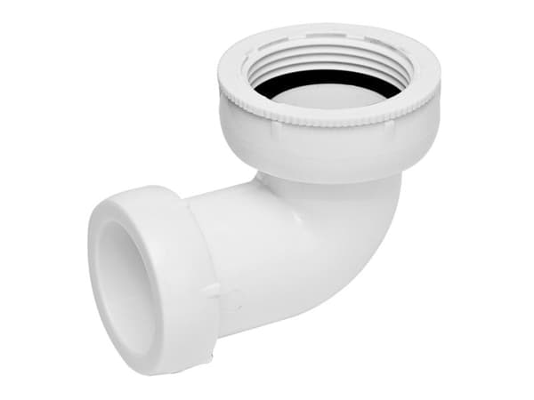 1.1/4" x 32 mm Hvid plastvinkel