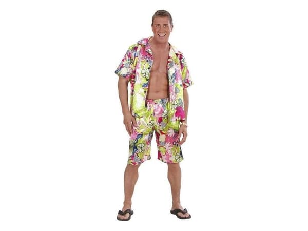 Hawaii-set grön och rosa