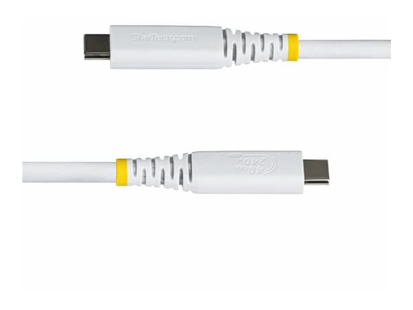 StarTech.com CC50CM40GUSB4TPW, 0,5 m, USB C, USB C, USB4 Gen 3x2, 40 Gbit/s, Valkoinen