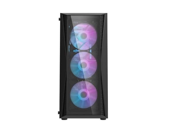 Darkflash DK352 Plus datamaskindeksel + 4 vifter (svart)