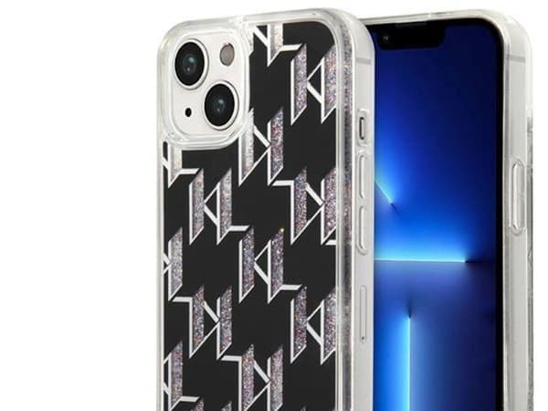 Karl Lagerfeld KLHCP14MLMNMMK iPhone 14 Plus 6,7" hardcase sort/sort Liquid Glitter Monogram