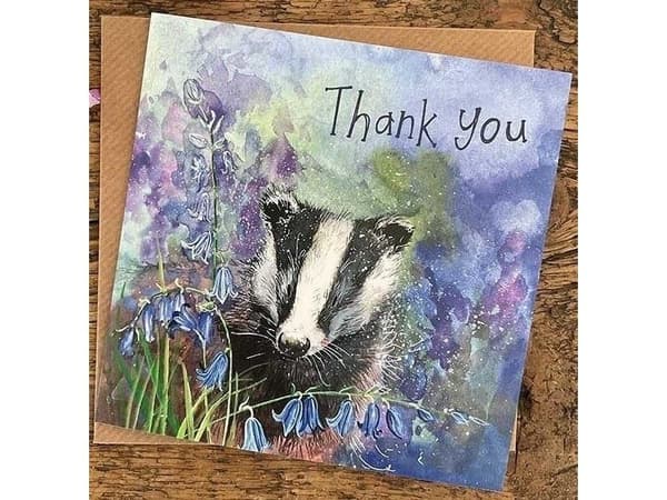 AC835 badger thanks-kort