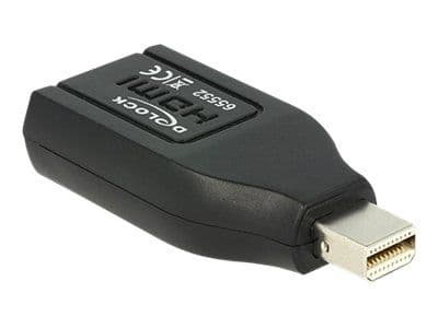 DeLOCK 65552, mini Displayport, HDMI, Musta
