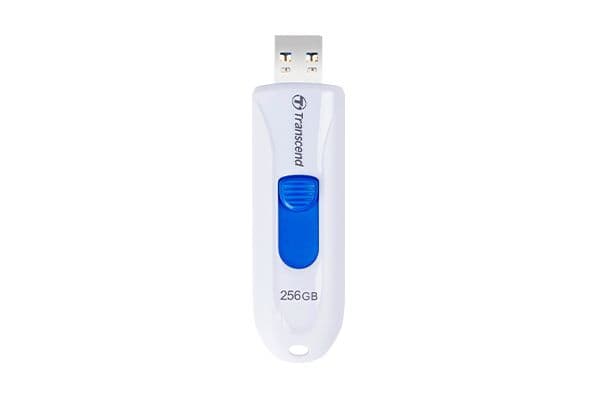 Transcend JetFlash 790 - USB flash-enhet - 256 GB - USB 3.1 Gen 1 - vit