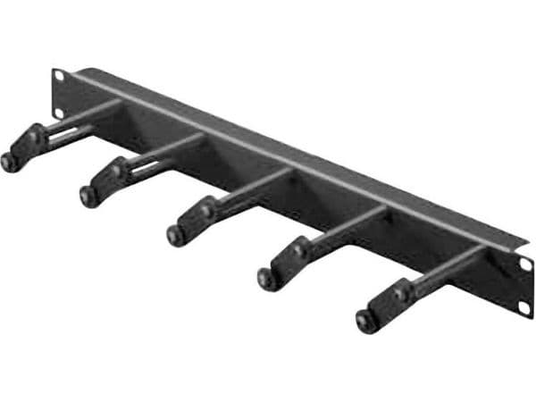Rittal DK - Rackpanel för kabelhantering - RAL 9005 - 1U - 19" - för TS IT