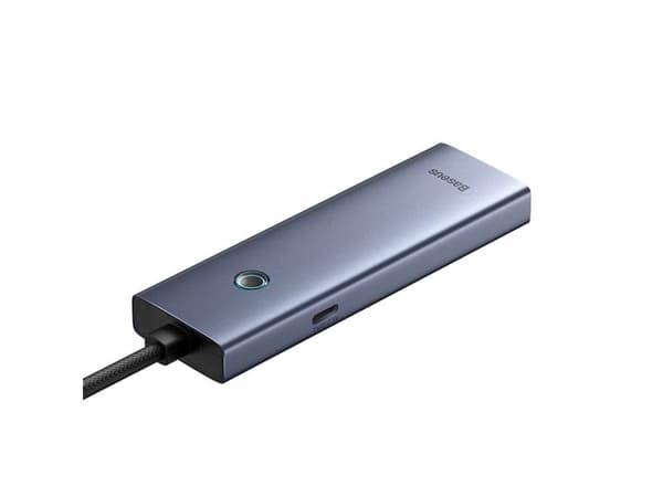 HUB USB Baseus Hub USB-A Baseus UltraJoy Series 4xUSB-A 3.0 1xUSB-C 5V - szary