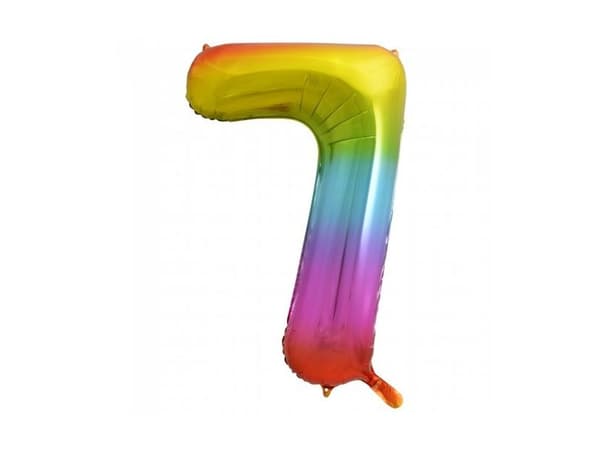 Regnbue tallballonger, 86 cm