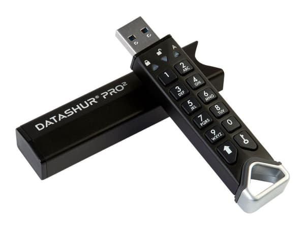 iStorage datAshur Pro2 - USB-flashstasjon - kryptert - 64 GB - USB 3.2 Gen 1 - FIPS 140-2 Level 3