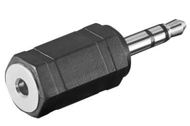 Goobay 11898, 3.5 mm, 2.5 mm, Sort