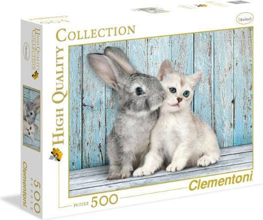 Pussel HQC Cat &amp; Bunny, 500 bitar