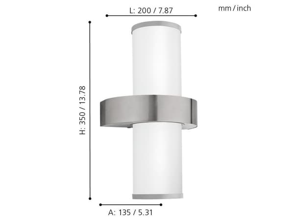 EGLO Beverly UDE vegg 2L RS