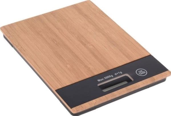 Köksvåg Excellent Houseware - elektronisk platt bambu, 5 kg universell