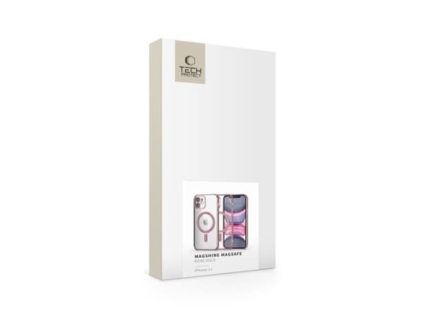 Tech-Protect MagShine Line MagSafe-deksel for iPhone 11 - rosa