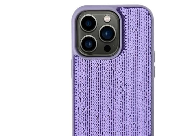 Guess paljettscript metallskal till iPhone 13 Pro / 13 - lila