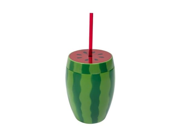 Vannmelon-kopp med sugerør