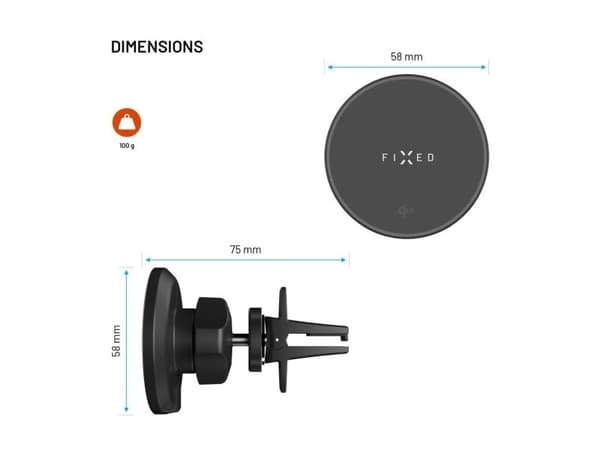 FIXED FIXMRO2-BK, Matkapuhelin/älypuhelin, Passiiviteline, Auto, musta