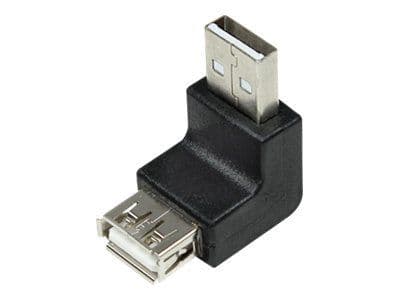 LogiLink - USB-adapteri - USB (han) til USB (hun) - USB 2.0 - 90° stikforbindelse, formet - sort