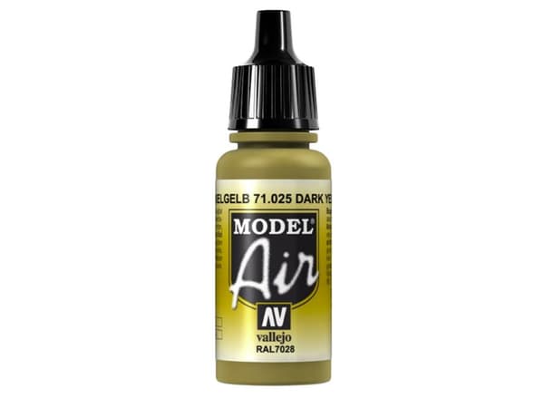 Vallejo Dark Yellow, 17 ml, Gul |