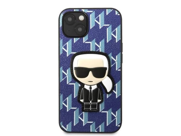 Karl Lagerfeld KLHCP13SPMNIKBL iPhone 13 mini 5.4" hardcase - blå/blå monogram Ikonik patch
