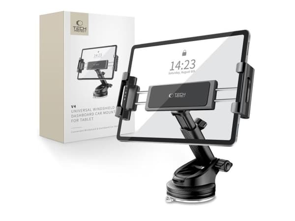 TECH-PROTECT V4 UNIVERSAL WINDSHIELD & DASHBOARD CAR MOUNT FOR TABLET BLACK