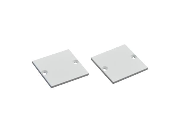 Ändstycke i aluminium för profil 30x30, vitlackerat. 2 st.
