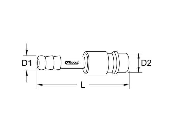 KS Tools trykkluft innstikksnippel 515.3495 (1 stk)