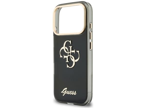 Guess IML 4G Script Metal Case for iPhone 17 Pro Max / 18 Pro Max - Black